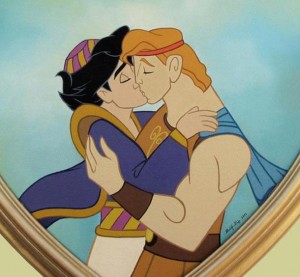 aladdin-hercules-gay-bacio-kiss-disney