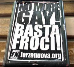 Manifesto omofobo di Forza Nuova
