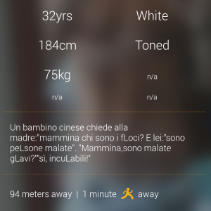 Un commento omofobo su Grindr