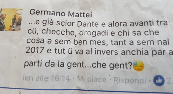 Il commento cancellato