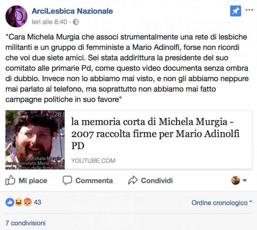 Arcilesbica VS Murgia ma chi è davvero sulle posizioni di Adinolfi?