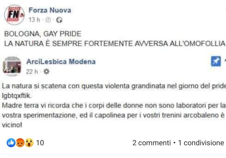 Le macerie di Arcilesbica dopo il post contro 