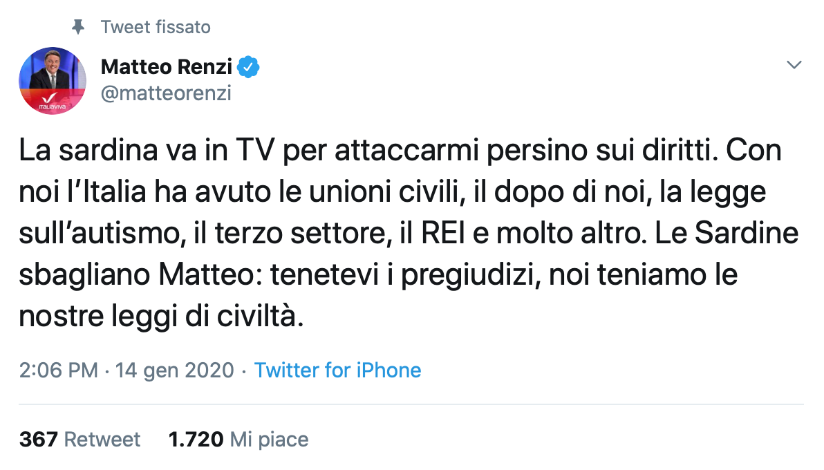 tweet renzi