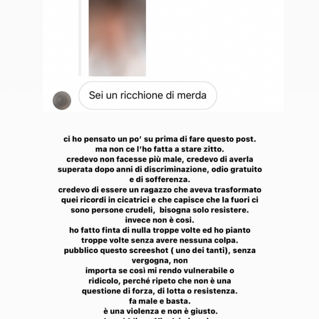 "ricchione": lo screenshot dell'insulto con la risposta