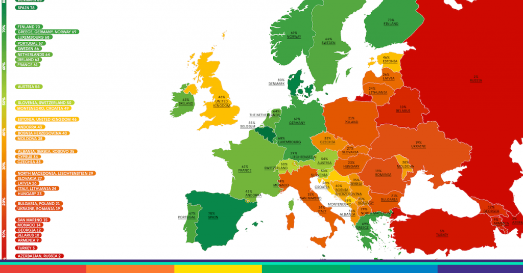 Report ILGA, l’Italia precipita accanto all’Ungheria di Orban